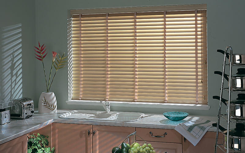 Aluminium venetian blinds in a Canberra Kitchen - get yours from The Blind Shop!