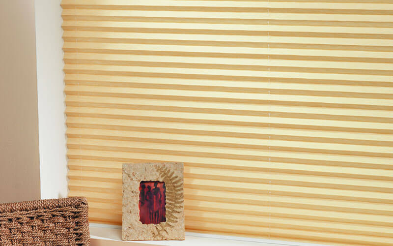 Get modern, pleated blinds from The Blind Shop, Canberra in vibrant colours - yellow
